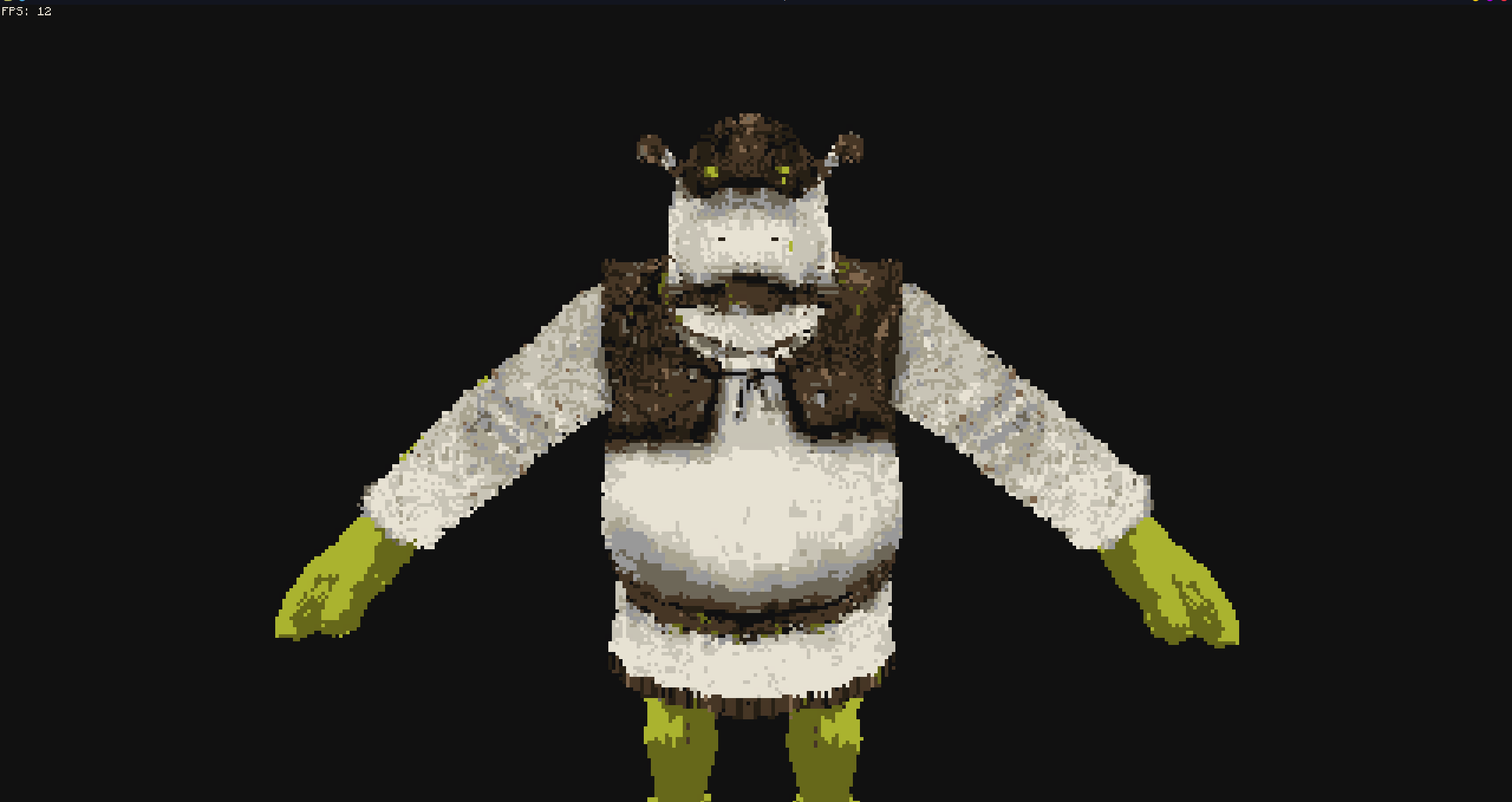 3D shrek model with a texture